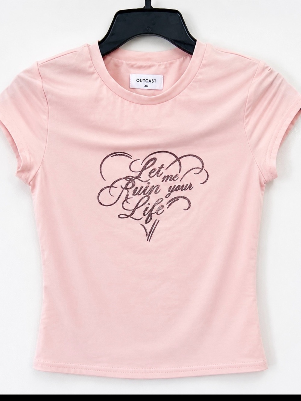Outcast Pink Short-Sleeve Graphic Tee - 'Let Me Ruin Your Life'